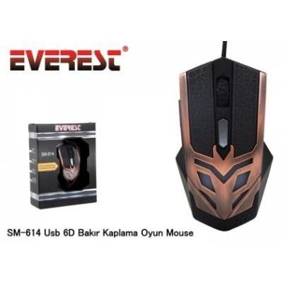 EVEREST SM-614 6D BRONZ KAPLAMA 2400 DPI GAMING MOUSE